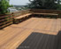 Modern Ironwood/Ipe Deck with  Gate and Bench - South Pasadena