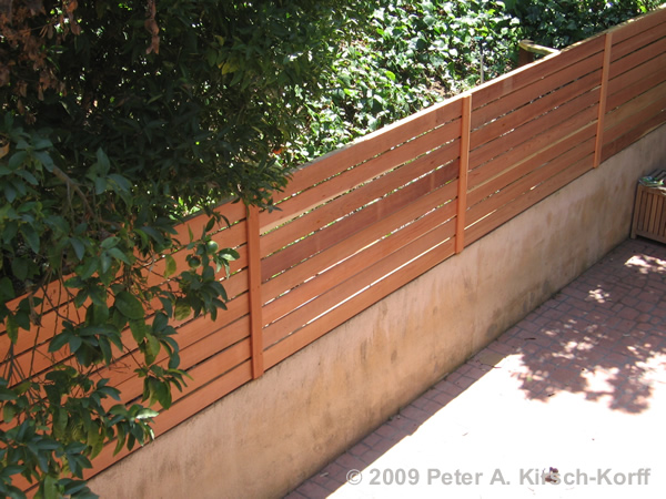 Modern Horizontal Wood Fence