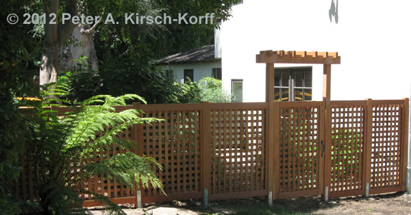 Lattice Wood Fence & Gate