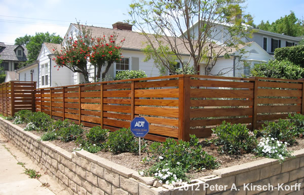 horizontal wood fence