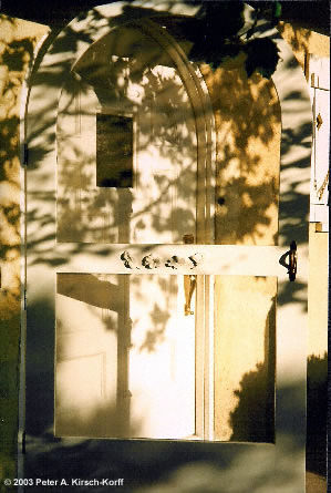 Custom Wooden Screen Door with Carved Flowers - Altadena, California