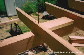 Cross Rafters Installed - Los Angeles Wood Arbor