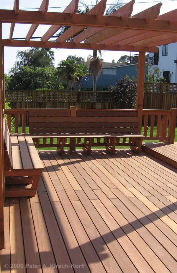 Mangaris & Redwood Deck (deck board pattern detail)  - Los Angeles