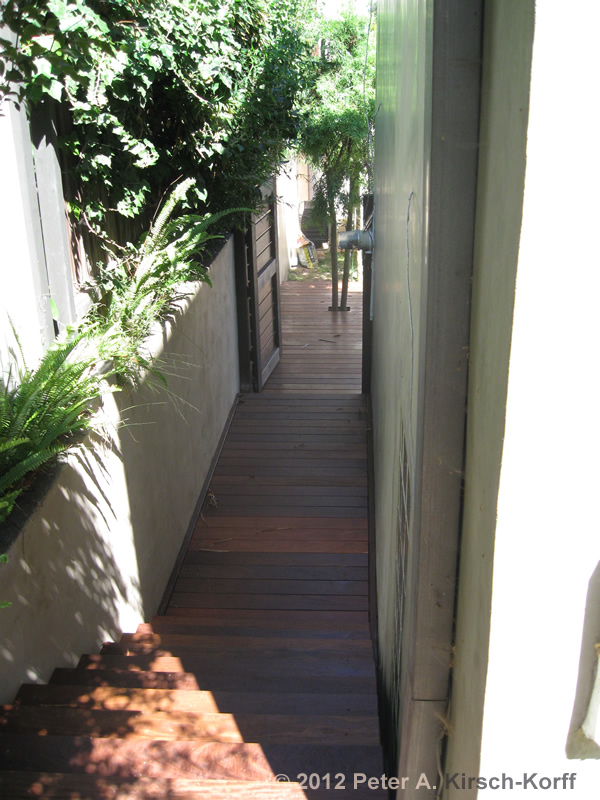 Custom Ironwood Deck Passageway  with Stairs - Playa Del Rey, CA