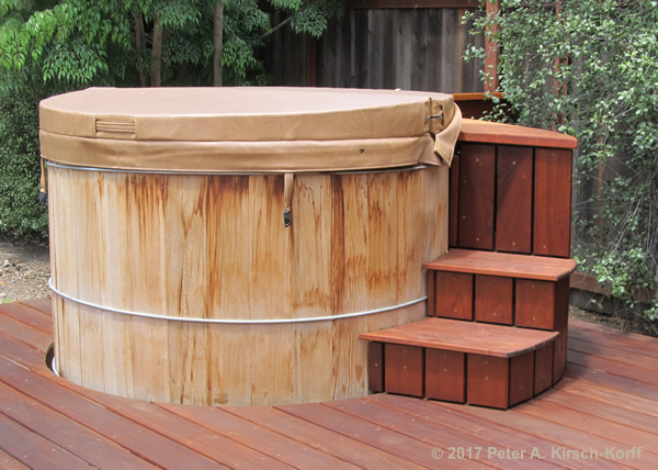 Contemporary Ipe Deck with stair to top of Hot Tub - Mar Vista, CA