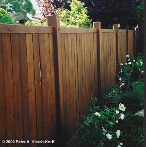 Los Angeles Wood Fence - Craftsman / Greene & Greene Style - South Pasadena, CA 
