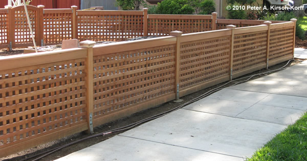 Lattice Fence & Gate in Claremont, California
