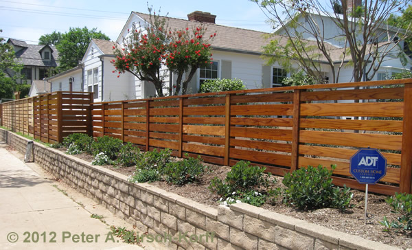 Contemporary Horizontal Style Fence - Santa Monica, CA