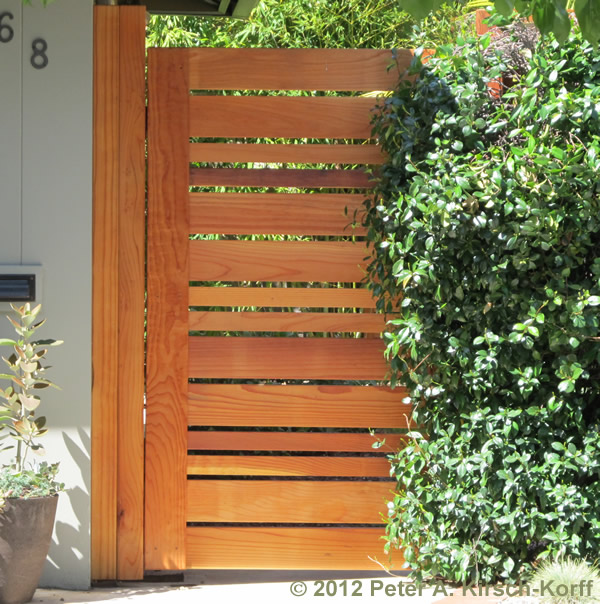 Horizontal Urban Style Garden Gate - Altadena, CA