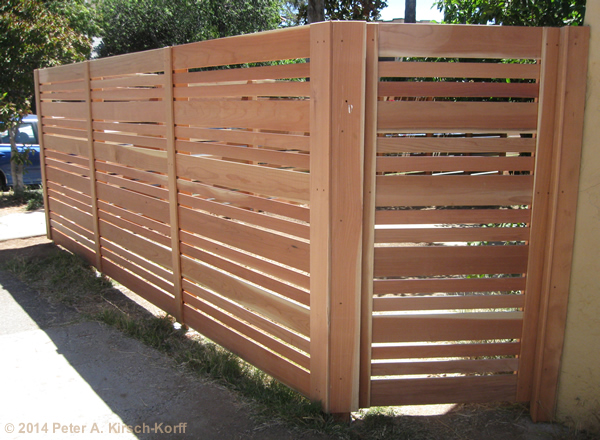 Photo of Los Angeles Open, Modern Horizontal Redwood Fence & Hidden Gate - Hyperion / Los angeles,CA