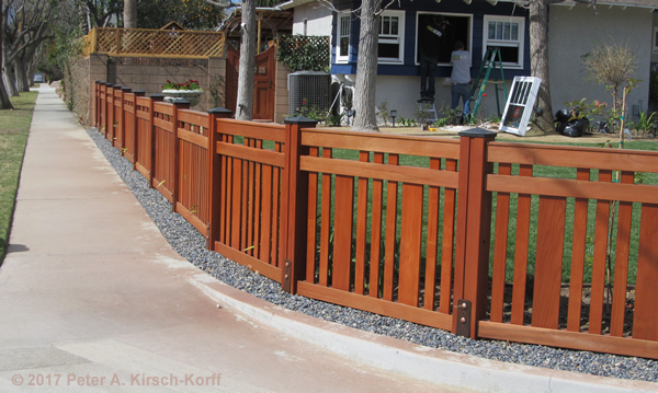 Photo of  Los Angeles Greene & Greene Inspired Redwood Fence and Gates in Canoga Park, CA