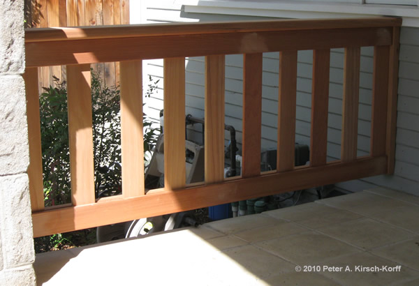 Custom Porch Railing Matches Deck RAiling - West Hollywood, CA