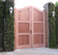 Los Angeles Wood Entry Gates - Mediterranean Villa