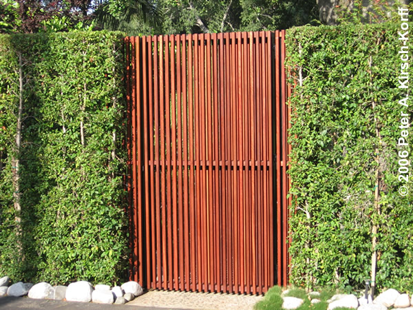 Modern Entry Gate with Decorative Slats - Pasadena CA
