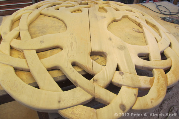 Tree of Life Motif halves are finsihed and matched up- Driveway Gate - Monrovia, CA