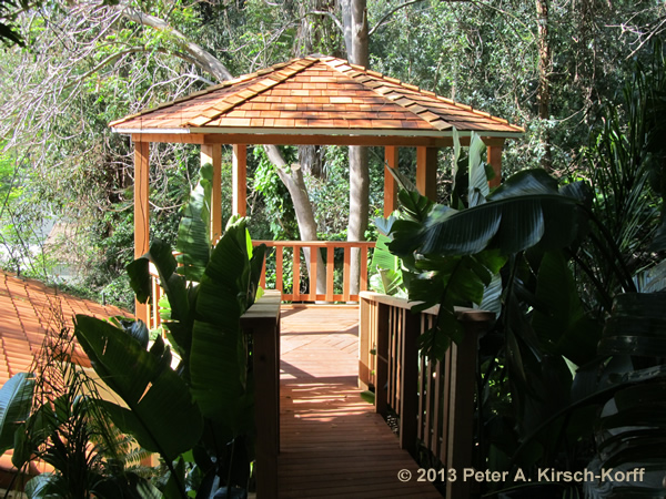 Large Wooden Hexagonal Outdoor Dining & Entertaining Gazebo - Tarzana, CA