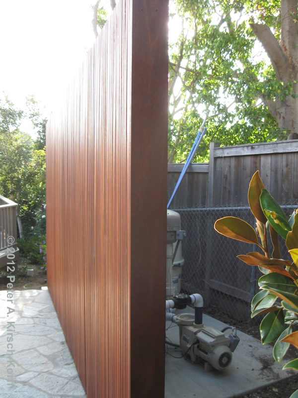 Closeup of Modern Style Pool Equipment Enclosure - Beverly Hills, CA