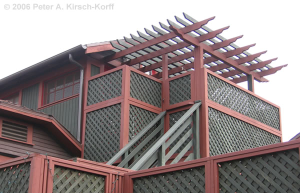 Los Angeles Lattice Privacy Screening with Patio Cover