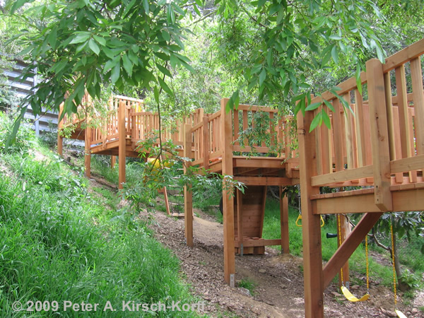 Multiple Tree house entertaining decks with Connecting Bridges - Pacific Palisades, CA