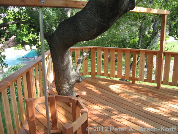 Tree Cutout for A Free Standing Multilevel Wood Tree House - La Canada / Flingridge, CA