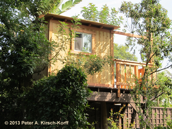 Second Story Platform Free Standing Wood Clubhouse - Brentwood, CA